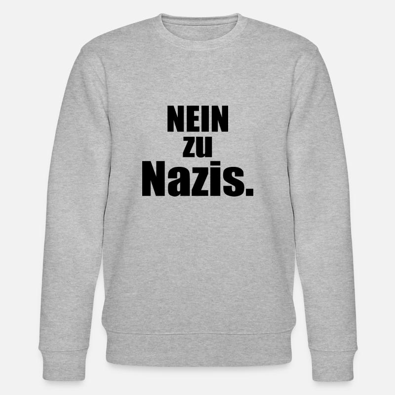 Nein zu nazis - Stanley/Stella Unisex Bio-Sweatshirt CHANGER  - Grau meliert