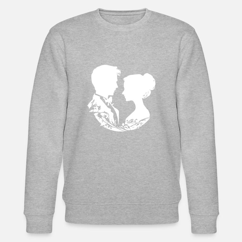 Ehepaar Hochzeit Silhouette - Stanley/Stella Unisex Bio-Sweatshirt CHANGER  - Grau meliert