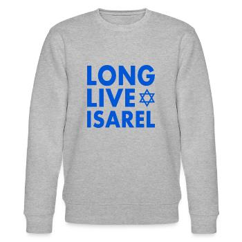 Israel - Sweat bio CHANGER Stanley/Stella Unisexe - gris chiné - Devant - Nik (191cm) & Marisol (170cm)