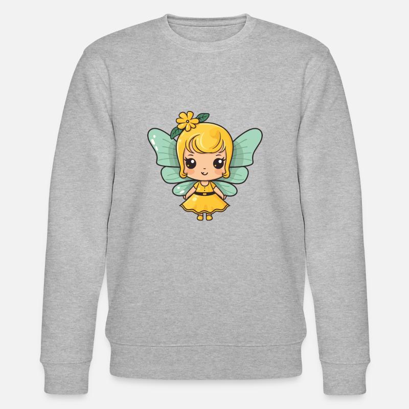 Fee Comic Niedlich - Stanley/Stella Unisex Bio-Sweatshirt CHANGER  - Grau meliert