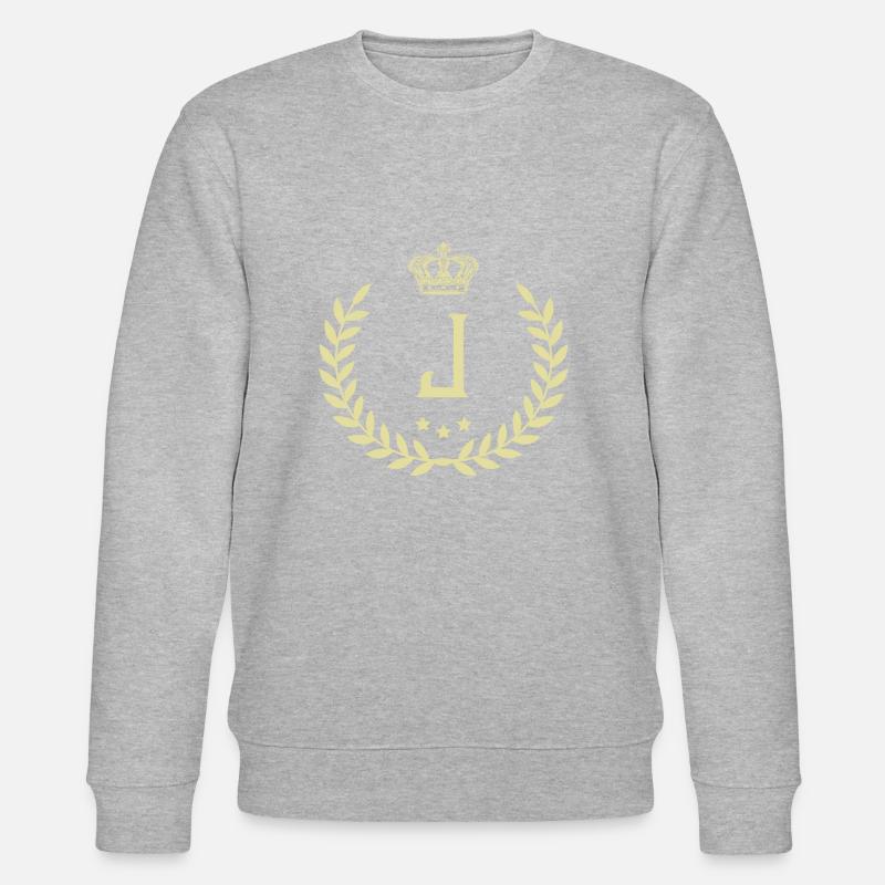 J Buchstabe Kranz - Stanley/Stella Unisex Bio-Sweatshirt CHANGER  - Grau meliert