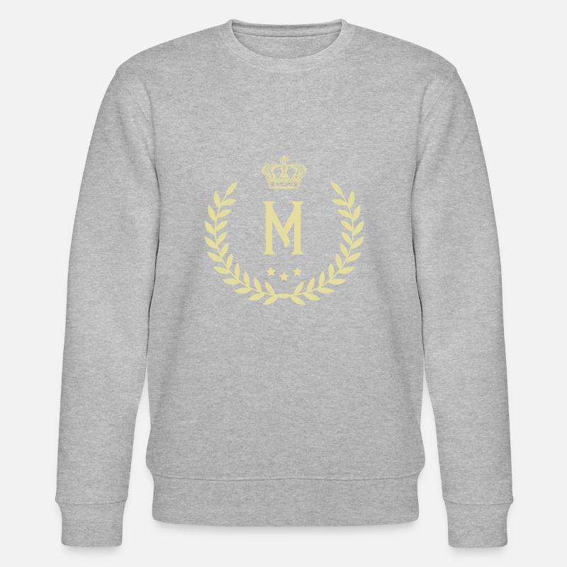 M Buchstabe Kranz - Stanley/Stella Unisex Bio-Sweatshirt CHANGER  - Grau meliert