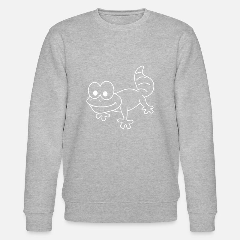 Gecko Comic Tier - Stanley/Stella Unisex Bio-Sweatshirt CHANGER  - Grau meliert
