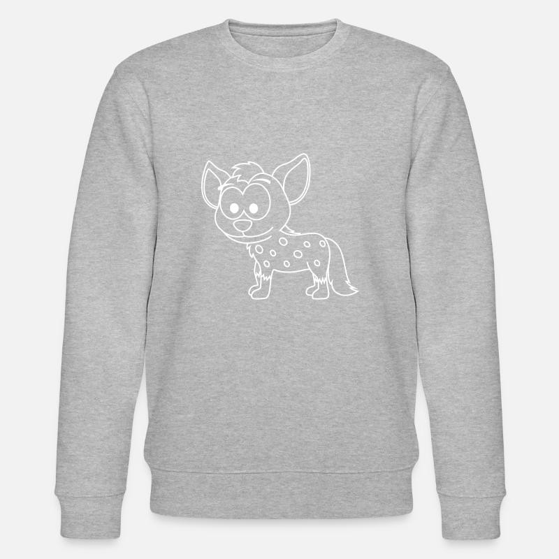 Hyäne Comic Tier - Stanley/Stella Unisex Bio-Sweatshirt CHANGER  - Grau meliert