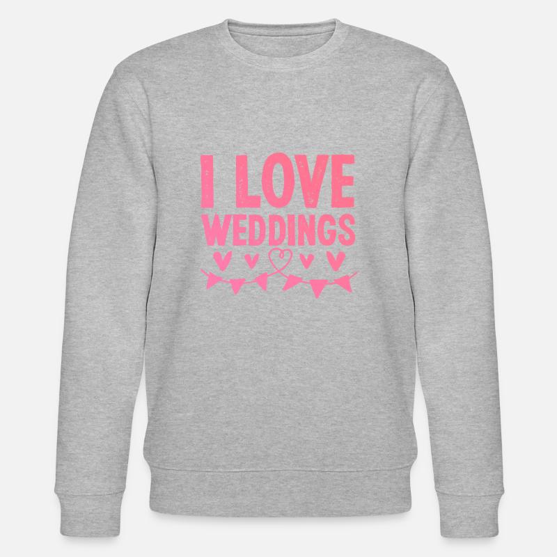 Ich liebe Hochzeit - Stanley/Stella Unisex Bio-Sweatshirt CHANGER  - Grau meliert