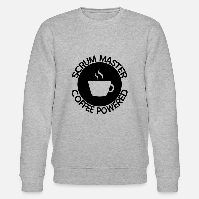 Scrum Master Coffee Powered - Stanley/Stella CHANGER Unisex Organic Sweatshirt - heather grey
