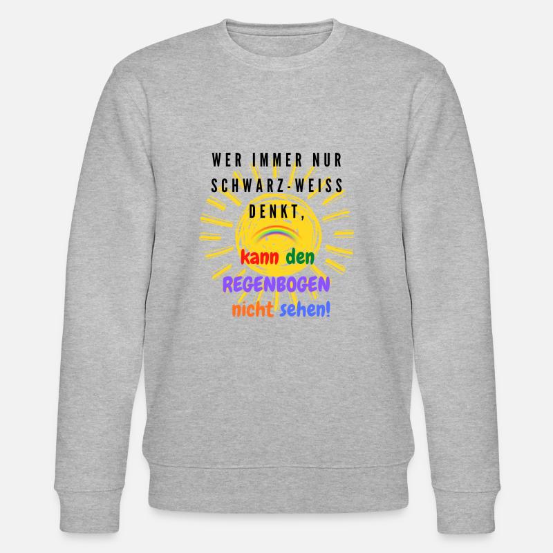 Denke Lieber Bunt - Stanley/Stella Unisex Bio-Sweatshirt CHANGER  - Grau meliert