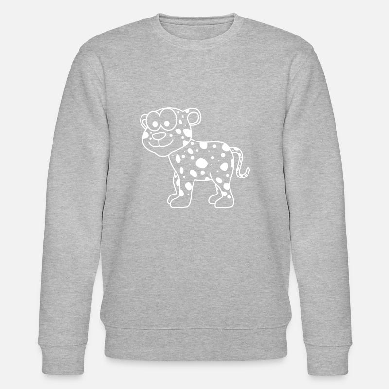 Leopard Comic Tier - Stanley/Stella Unisex Bio-Sweatshirt CHANGER  - Grau meliert