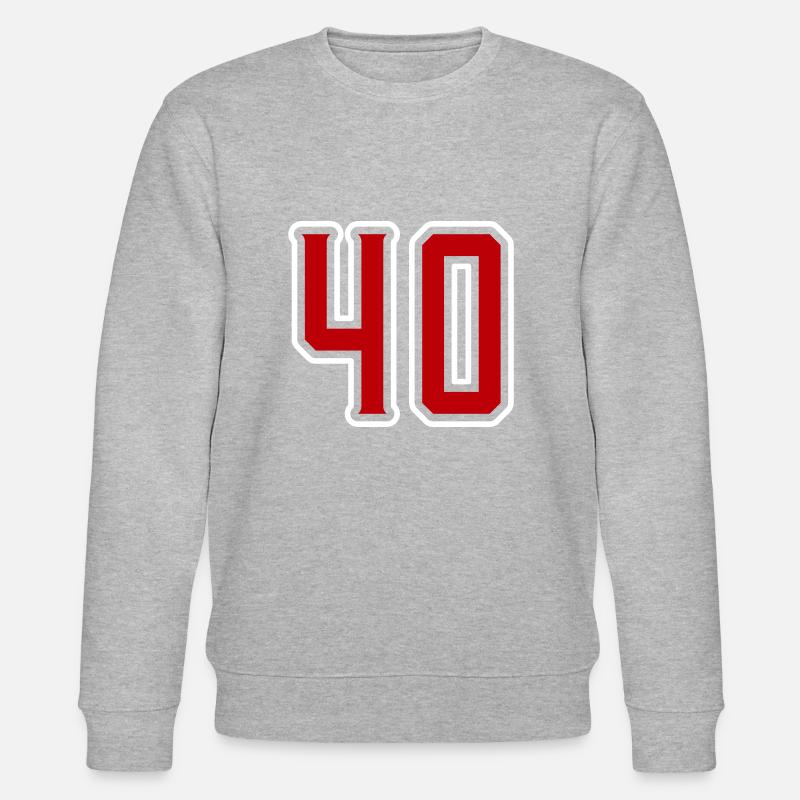 Symbole de 40 chiffres - Sweat bio CHANGER Stanley/Stella Unisexe - gris chiné