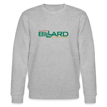 Billard Design my passion what else, Poolbillard - Stanley/Stella Unisex Bio-Sweatshirt CHANGER  - Grau meliert - Vorne - Nik (191cm) & Marisol (170cm)