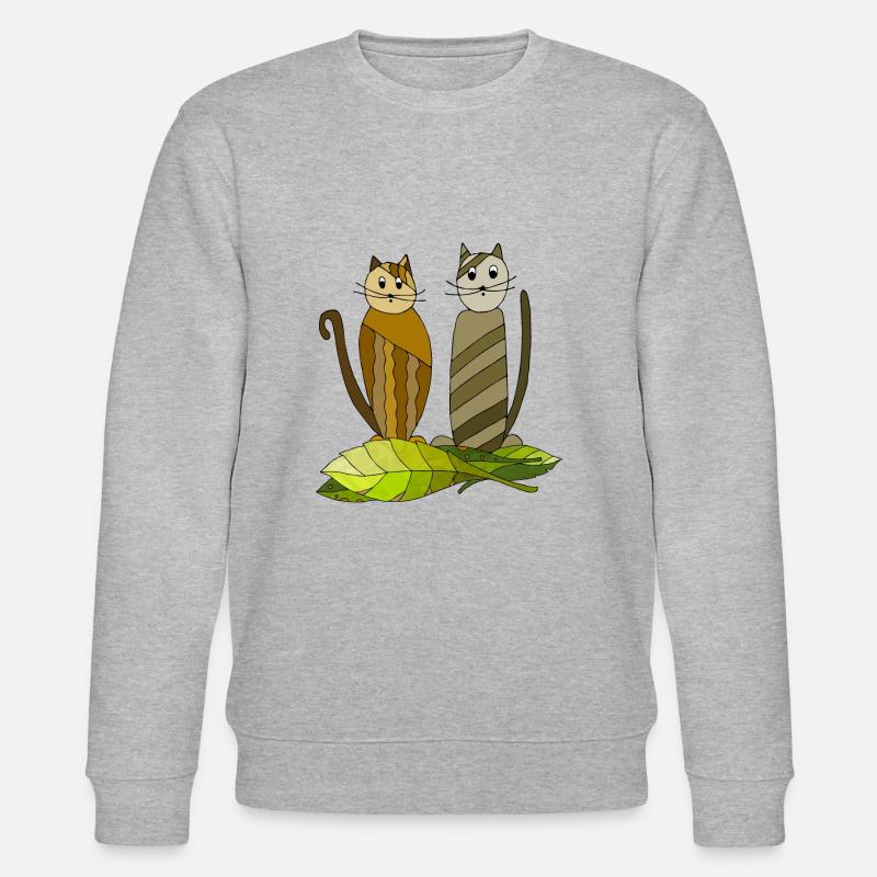 Katzen - Stanley/Stella Unisex Bio-Sweatshirt CHANGER - Grau meliert