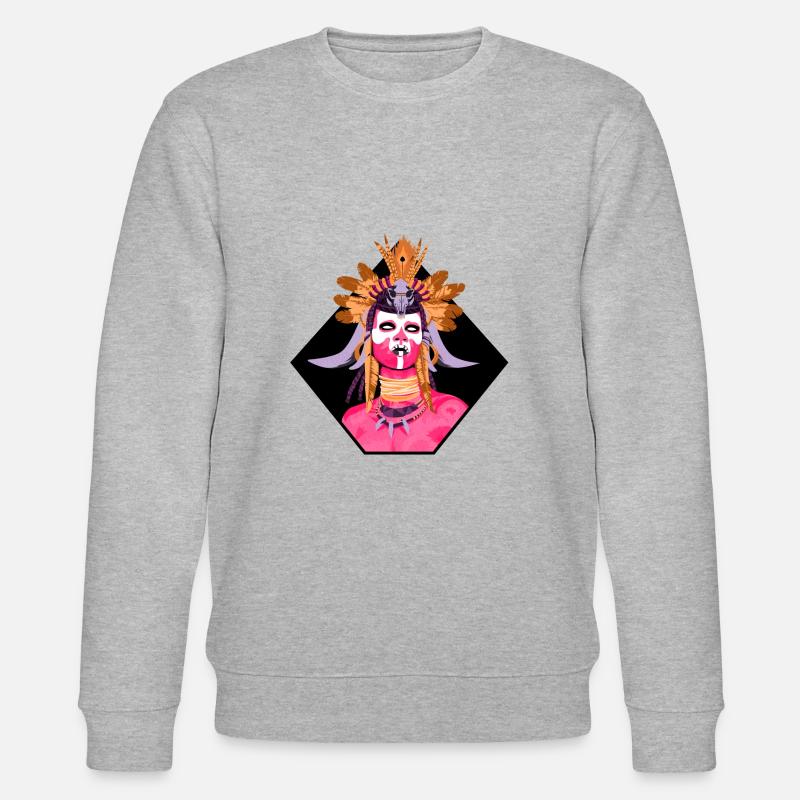 SCHÄDEL - Stanley/Stella Unisex Bio-Sweatshirt CHANGER  - Grau meliert