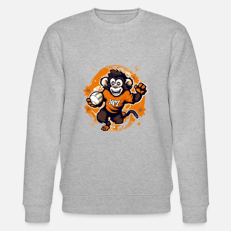 Mako le singe rugbyman - Sweat bio CHANGER Stanley/Stella Unisexe - gris chiné
