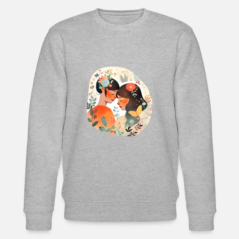 Verliebtes Paar - Stanley/Stella Unisex Bio-Sweatshirt CHANGER  - Grau meliert