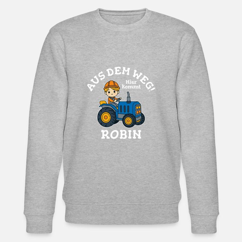 Robin Vorname Traktor - Stanley/Stella Unisex Bio-Sweatshirt CHANGER  - Grau meliert