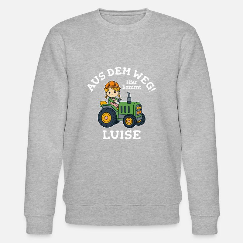 Luise Name Traktor - Stanley/Stella Unisex Bio-Sweatshirt CHANGER - Grau meliert