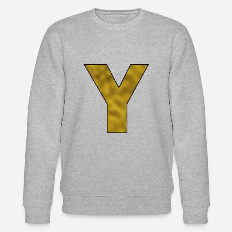 Buchstabe Y Gold - Stanley/Stella Unisex Bio-Sweatshirt CHANGER  - Grau meliert