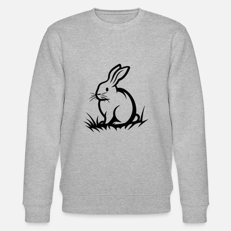 Bunny Easter - Stanley/Stella CHANGER Unisex Organic Sweatshirt - heather grey
