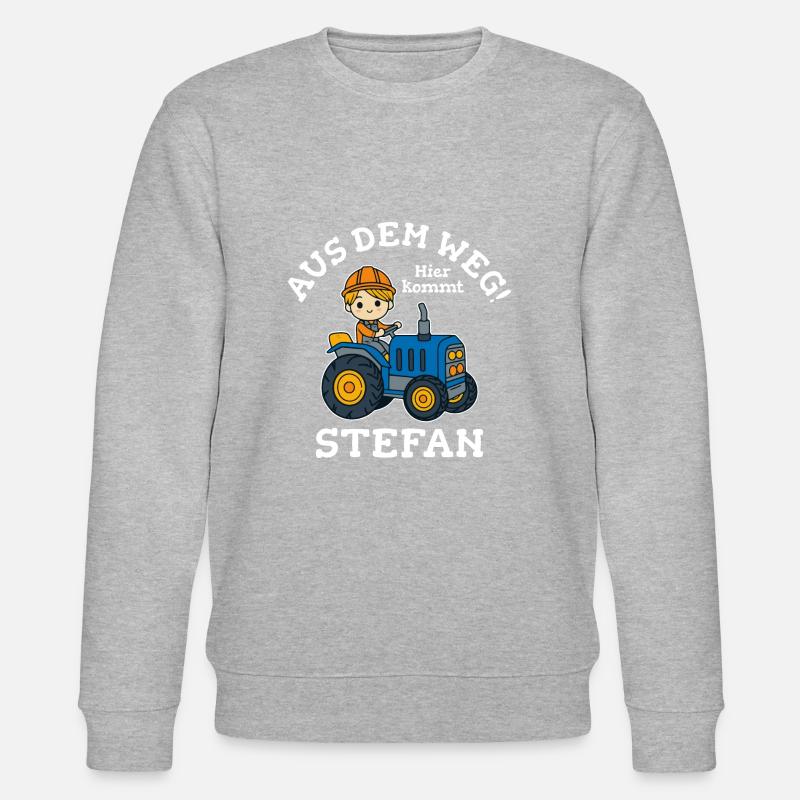 Stefan Vorname Traktor - Stanley/Stella Unisex Bio-Sweatshirt CHANGER  - Grau meliert
