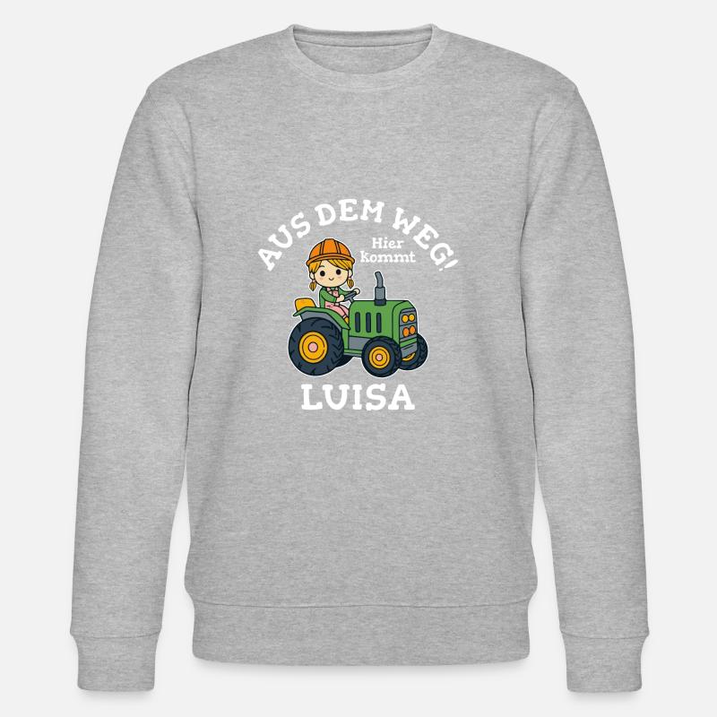 Luisa Name Traktor - Stanley/Stella Unisex Bio-Sweatshirt CHANGER - Grau meliert