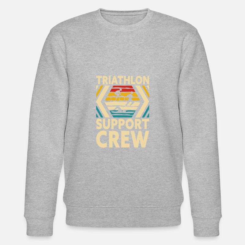 Triathlon Support Crew - Stanley/Stella CHANGER Unisex Organic Sweatshirt - heather grey