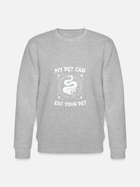 Met Pet Can Eat Your Pet Funny Snake Owner - Stanley/Stella Unisex Bio-Sweatshirt CHANGER - Grau meliert