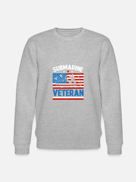 US Submariner Veteran - Stanley/Stella CHANGER Unisex Organic Sweatshirt - heather grey