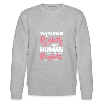 Women Rights Are Human Rights Feminist - Stanley/Stella Unisex Bio-Sweatshirt CHANGER  - Grau meliert - Vorne - Nik (191cm) & Marisol (170cm)