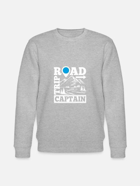 Road Trip Captain Funny Traveling Vacation - Stanley/Stella CHANGER Unisex Organic Sweatshirt - heather grey