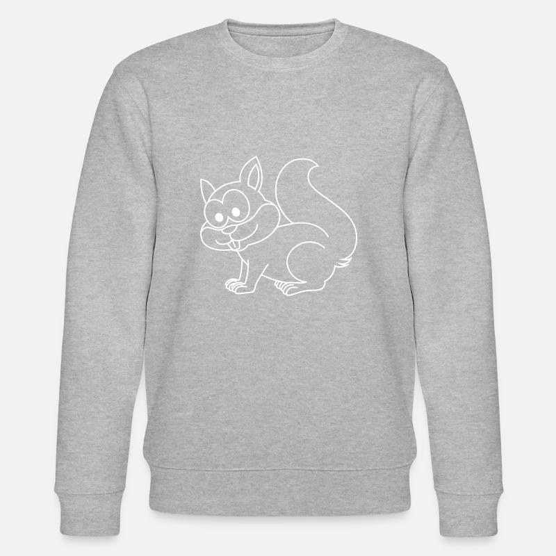 Eichhörnchen Comic Tier - Stanley/Stella Unisex Bio-Sweatshirt CHANGER  - Grau meliert