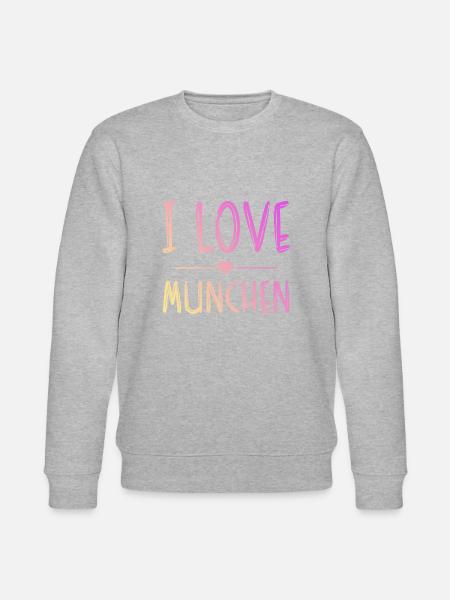 I Love Munich - Stanley/Stella CHANGER Unisex Organic Sweatshirt - heather grey