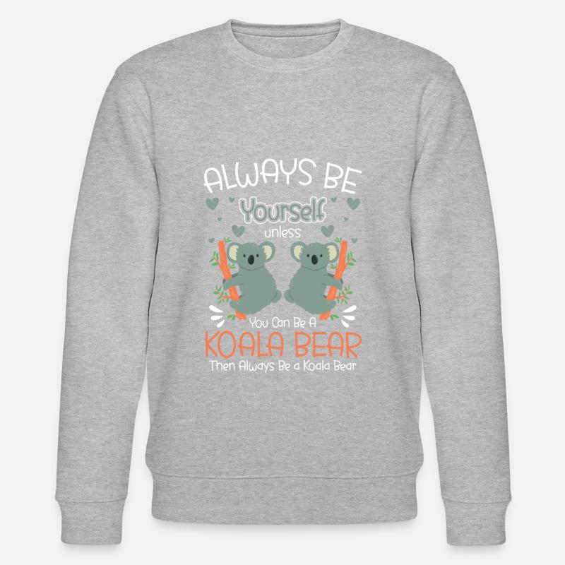 Koala ours Marsupial arbre - Sweat bio CHANGER Stanley/Stella Unisexe - gris chiné