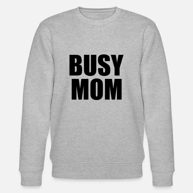 Busy mom - Stanley/Stella Unisex Bio-Sweatshirt CHANGER  - Grau meliert
