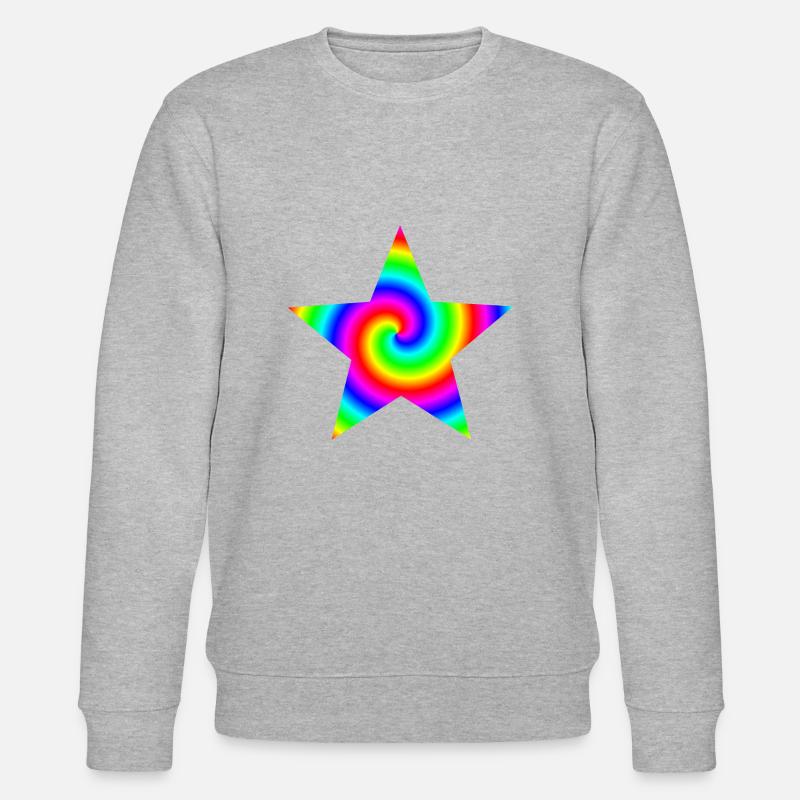 Regenbogen Candy Stern - Stanley/Stella Unisex Bio-Sweatshirt CHANGER  - Grau meliert