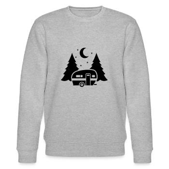 Wohnwagen - Stanley/Stella Unisex Bio-Sweatshirt CHANGER  - Grau meliert - Vorne - Nik (191cm) & Marisol (170cm)