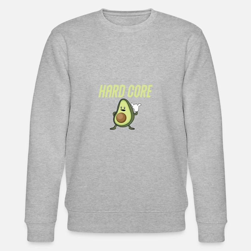 Lustige Avocado - Stanley/Stella Unisex Bio-Sweatshirt CHANGER - Grau meliert