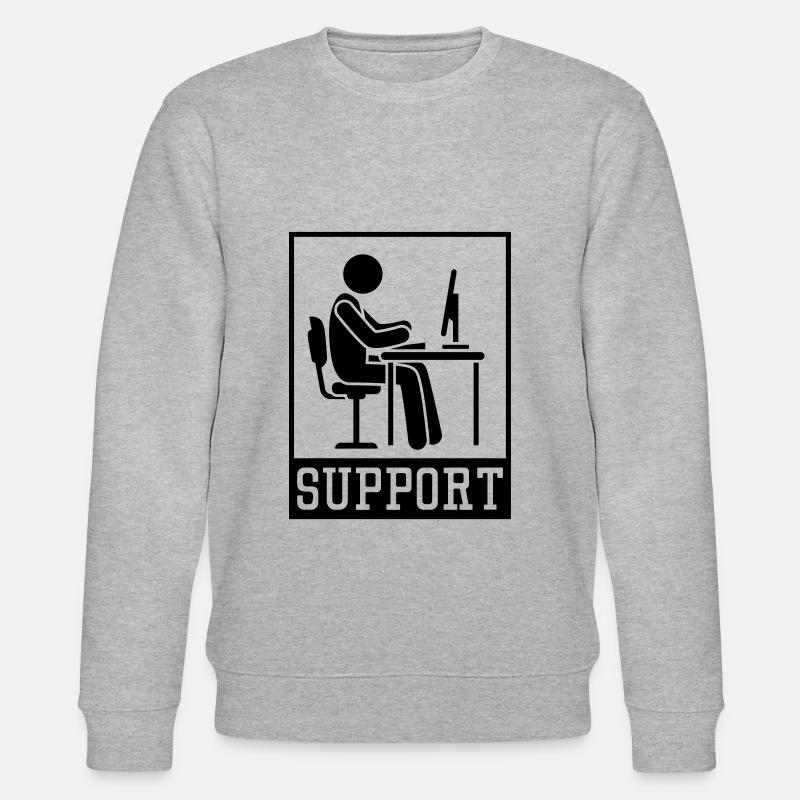 arbeiten office support berater - Stanley/Stella Unisex Bio-Sweatshirt CHANGER  - Grau meliert