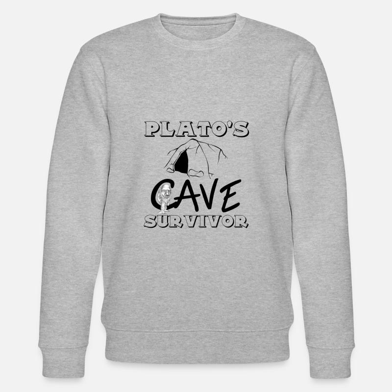 plato's cave survivor - Stanley/Stella Unisex Bio-Sweatshirt CHANGER  - Grau meliert