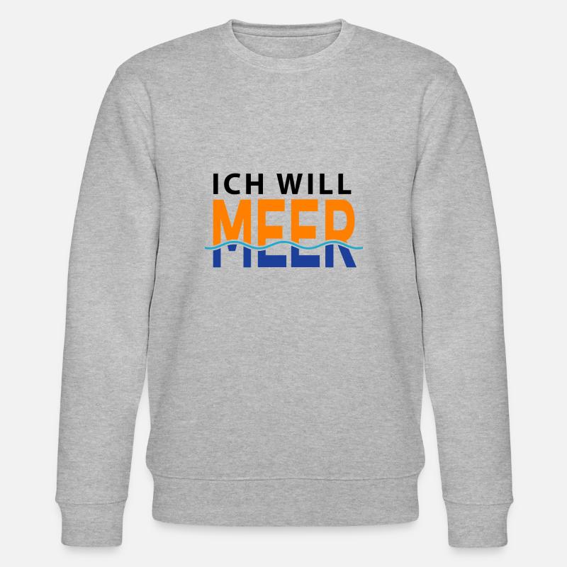 Ich will Meer - Stanley/Stella Unisex Bio-Sweatshirt CHANGER  - Grau meliert