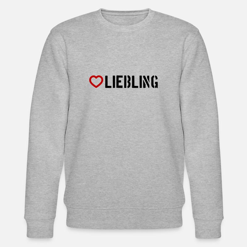 Liebling Herz - Stanley/Stella Unisex Bio-Sweatshirt CHANGER  - Grau meliert