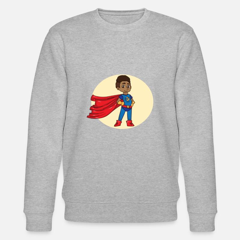 Superheld afro afroamerikanisch - Stanley/Stella Unisex Bio-Sweatshirt CHANGER  - Grau meliert