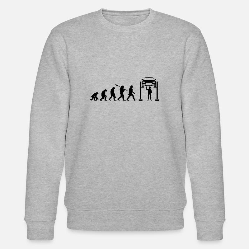 Mechanische Evolution - Stanley/Stella Unisex Bio-Sweatshirt CHANGER  - Grau meliert