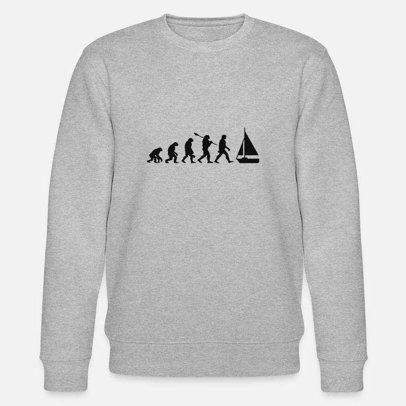Evolution Segelboot Boot - Stanley/Stella Unisex Bio-Sweatshirt CHANGER  - Grau meliert