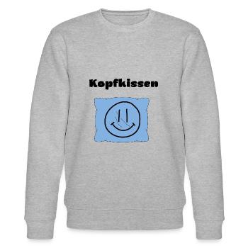 Kopfkissen - Lustiges Wortspiel Kissen mit Gesicht - Stanley/Stella Unisex Bio-Sweatshirt CHANGER  - Grau meliert - Vorne - Nik (191cm) & Marisol (170cm)