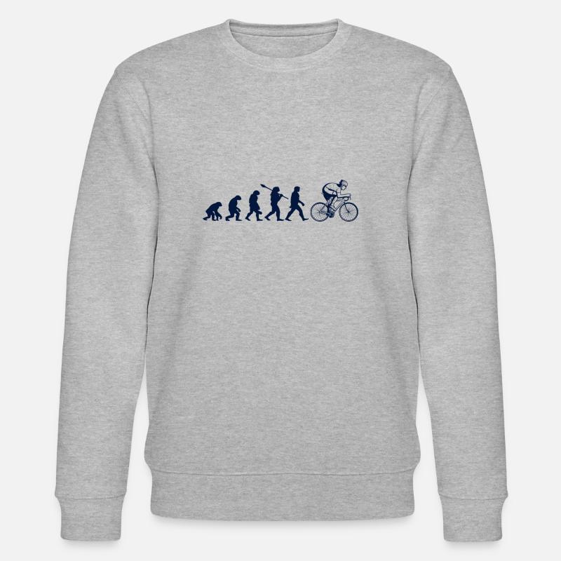 Evolution of cycling - Stanley/Stella CHANGER Unisex Organic Sweatshirt - heather grey