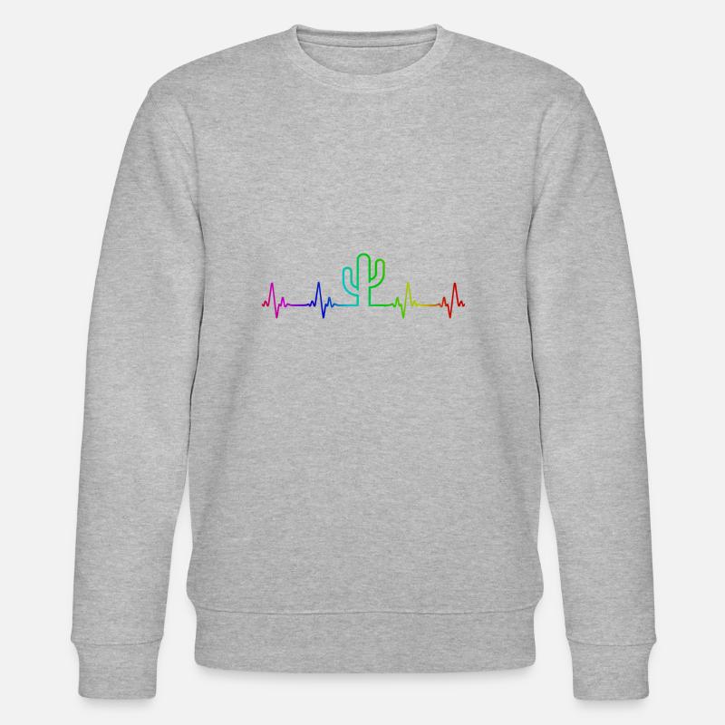 Rainbow Cactus Heartbeat - Sweat bio CHANGER Stanley/Stella Unisexe - gris chiné