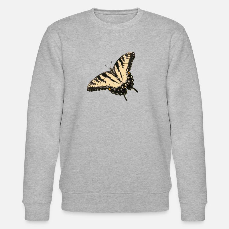 Illustration de papillon citron - Sweat bio CHANGER Stanley/Stella Unisexe - gris chiné