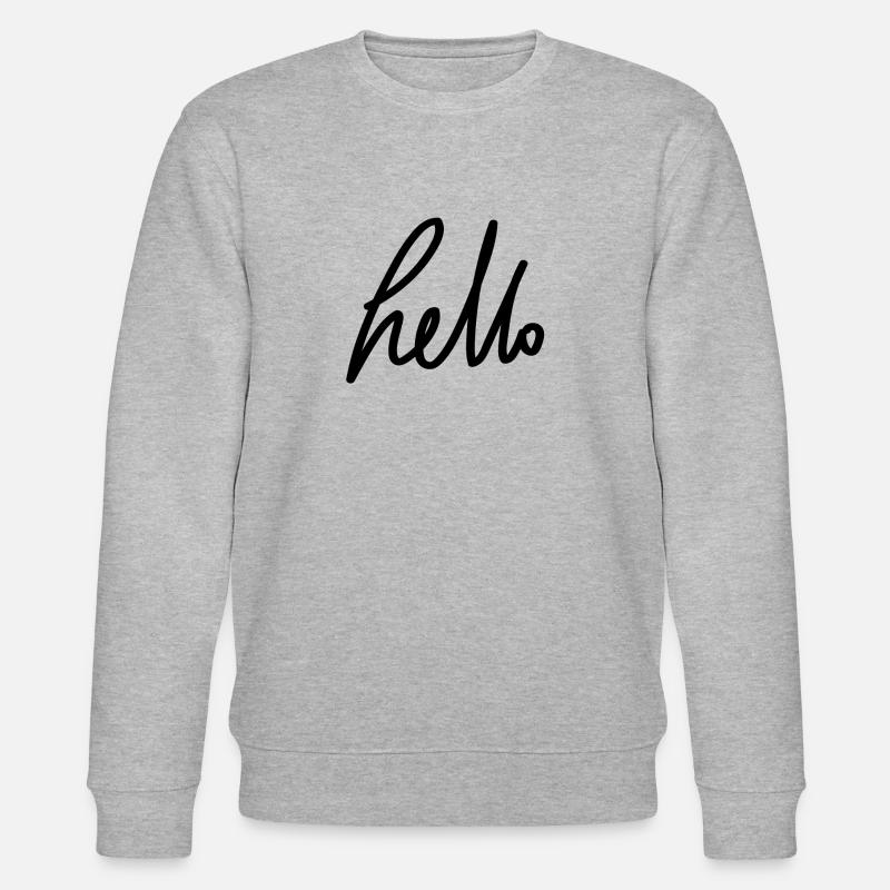 hello - Handschrift - Stanley/Stella Unisex Bio-Sweatshirt CHANGER - Grau meliert