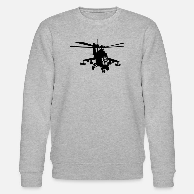 hélicoptère Mi-24 - Sweat bio CHANGER Stanley/Stella Unisexe - gris chiné