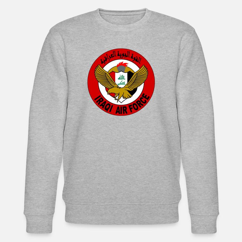 Irak Luftwaffe Irakische Luftwaffe Fliegerabzeichen - Stanley/Stella Unisex Bio-Sweatshirt CHANGER - Grau meliert